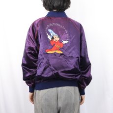 画像4: 80's Disney USA製 "MICKEY MOUSE FANTASIA" 刺繍サテンジャケット XXL (4)
