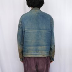 画像3: 70's Sears キルティングライナー デニムカバーオール L  (3)