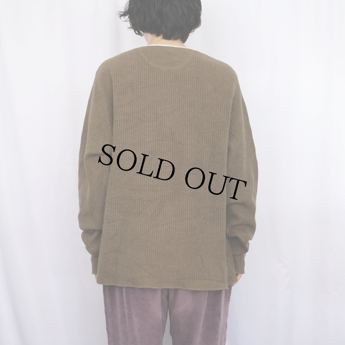 画像3: Ralph Lauren RRL ヘンリーネック コットンニットセーター (3)