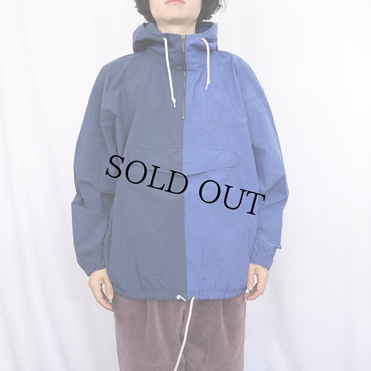 画像2: 90's GAP 2トーン ナイロンアノラックパーカー XL (2)