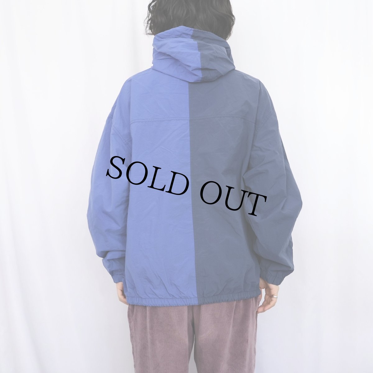 画像3: 90's GAP 2トーン ナイロンアノラックパーカー XL (3)