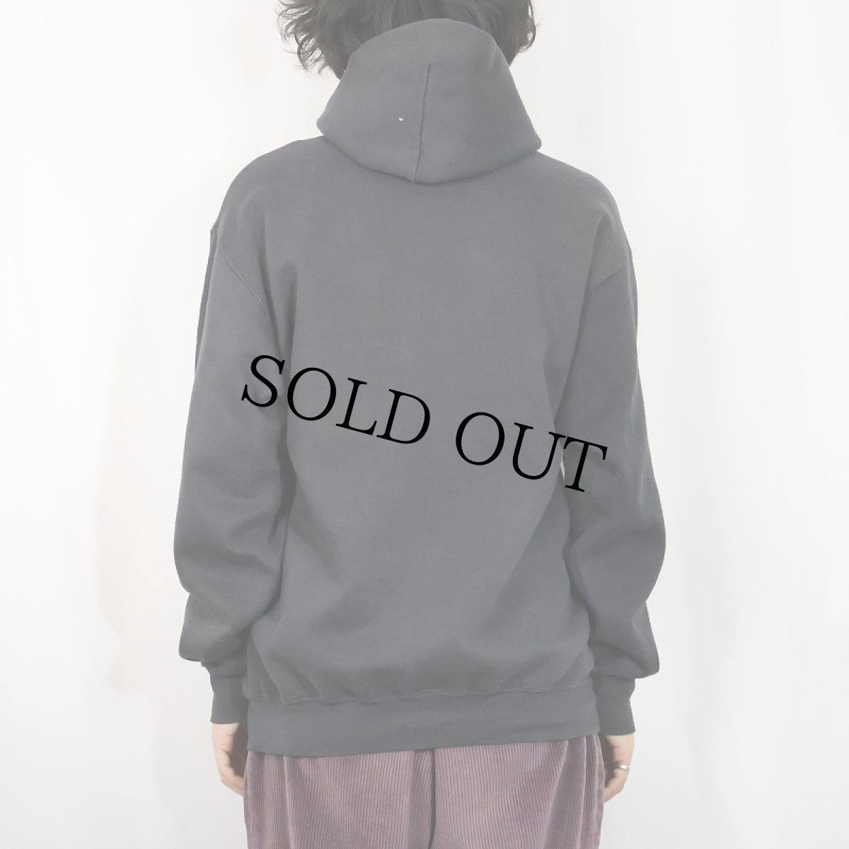 画像3: 90's TULTEX USA製 スウェットジップパーカー BLACK L (3)