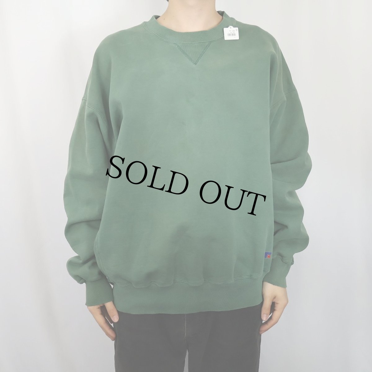 画像2: 90's RUSSELL ATHLETIC USA製 "PRO COTTON" 前V 無地スウェット XL (2)