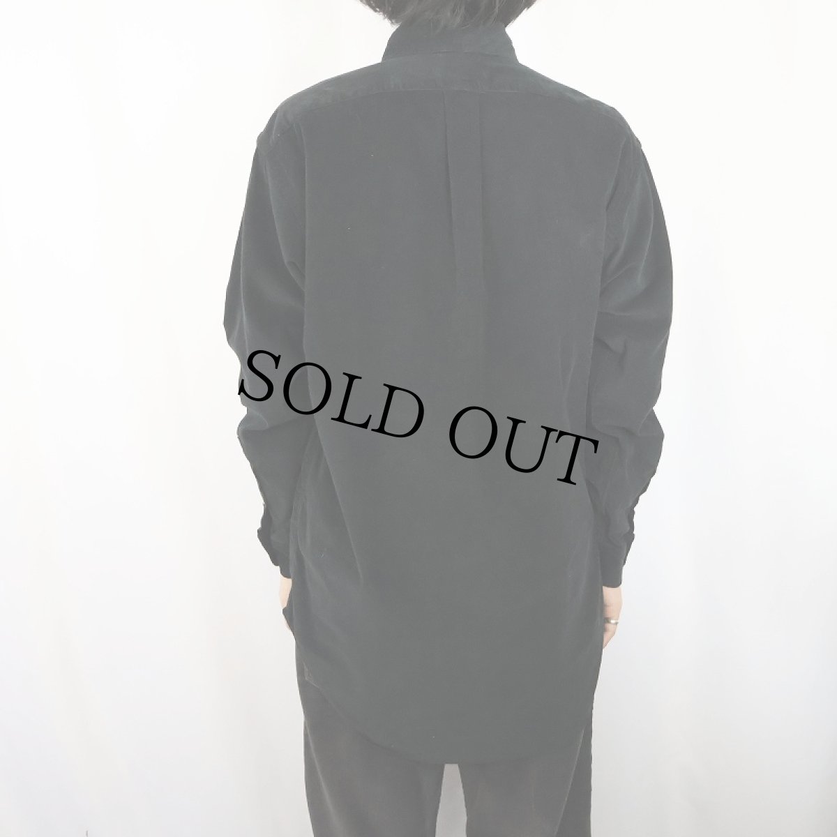 画像3: Ralph Lauren "BLAKE" コーデュロイ ボタンダウンシャツ BLACK S (3)