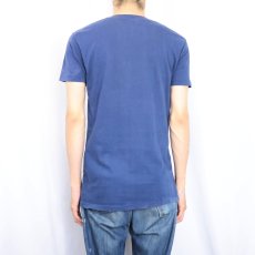 画像3: 70's SNEAKERS USA製 "丸ポケ" 無地ポケットTシャツ NAVY M (3)