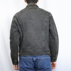 画像3: 80's Lee 220-5019 USA製 ブラックデニムジャケット S (3)