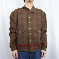 画像2: Ralph Lauren RRL "A-1 TYPE" 柄織り ウールヴァルスタージャケット M (2)