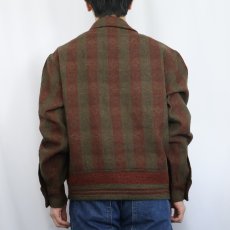 画像3: Ralph Lauren RRL "A-1 TYPE" 柄織り ウールヴァルスタージャケット M (3)