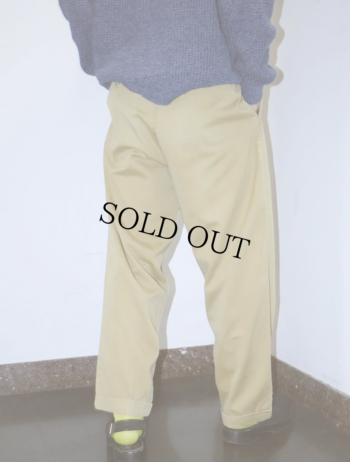 画像2: 90's GAP 2タック チノトラウザーズ W31 (2)