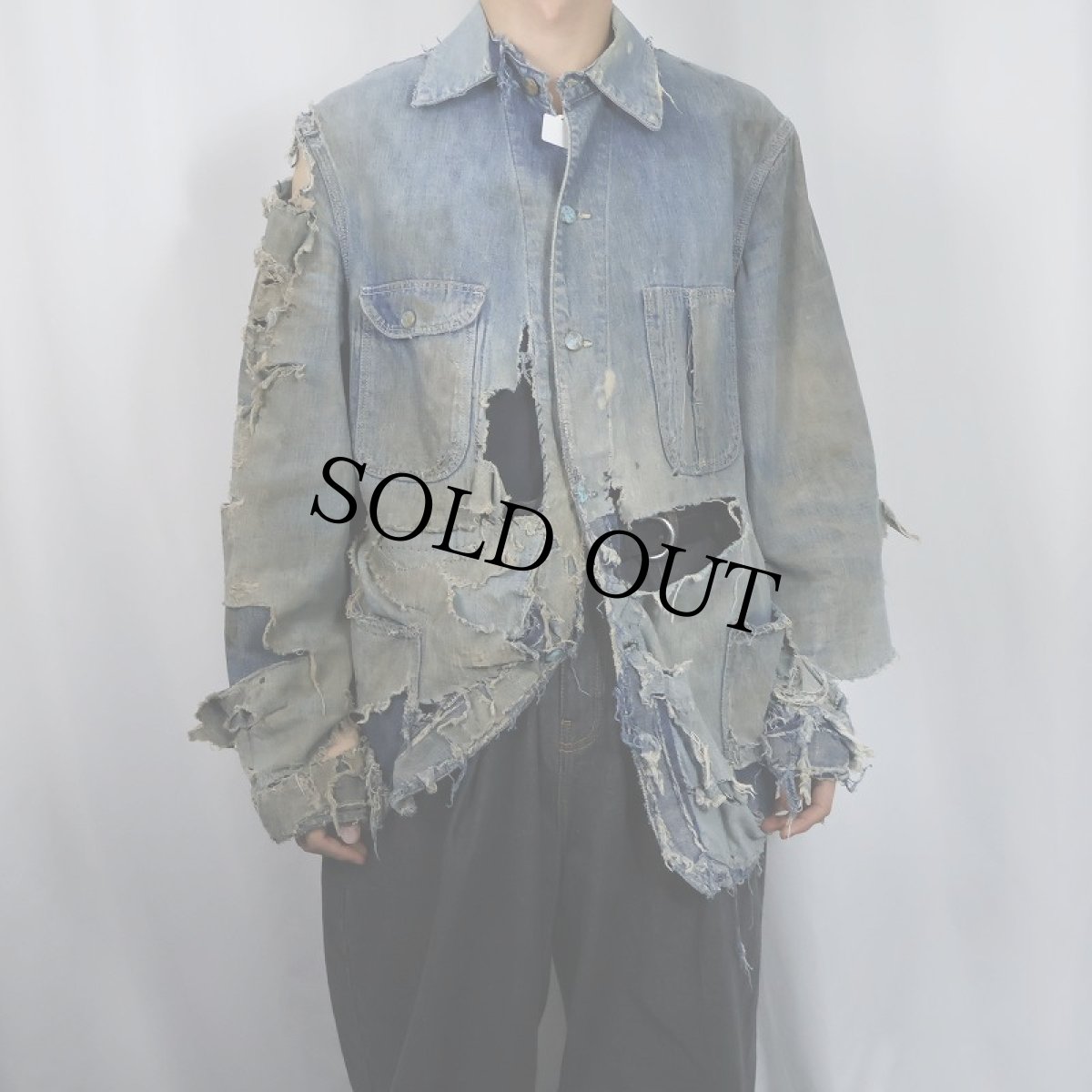 画像2: 50's UNKNOWN デニムカバーオール (2)