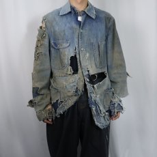 画像2: 50's UNKNOWN デニムカバーオール (2)