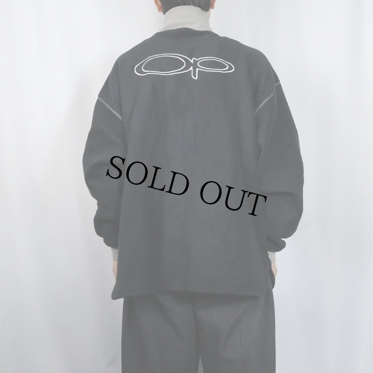 画像3: Ocean Pacific ロゴ刺繡 フリースジップジャケット BLACK L (3)