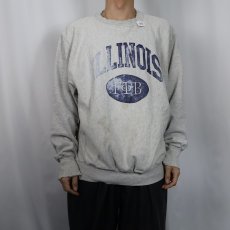 画像2: Champion REVERSE WEAVE "ILLINOIS" プリントスウェット (2)