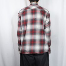 画像3: 2013AW Patagonia "ORGANIC COTTON" オンブレーチェック柄 コットン×ポリエステルシャツ L (3)