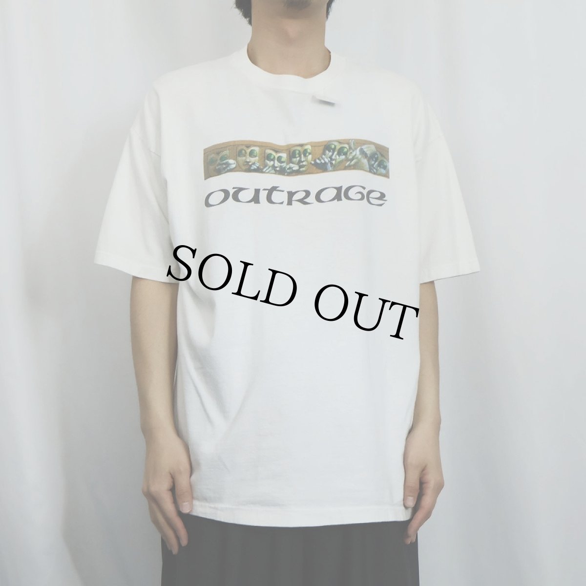 画像3: 90's USA製 "OUTRAGE" プリントTシャツ XL (3)