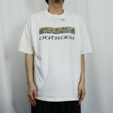 画像3: 90's USA製 "OUTRAGE" プリントTシャツ XL (3)
