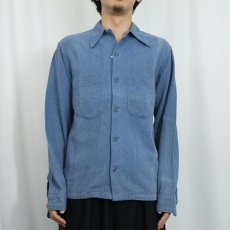 画像2: 70's コットン×リネンシャツ (2)