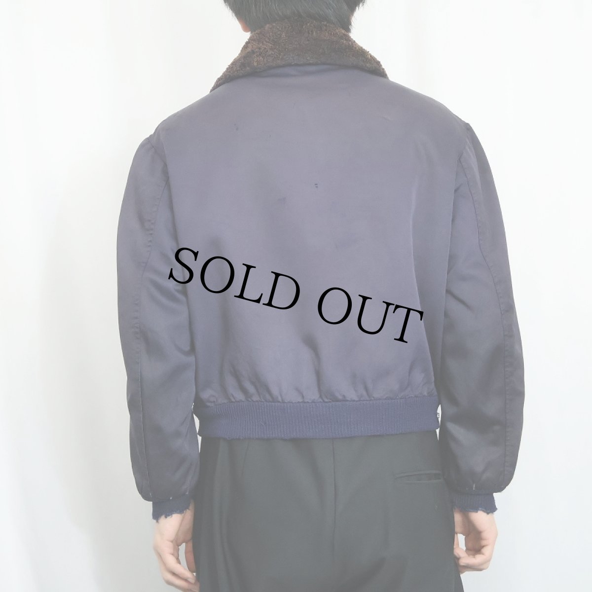 画像3: 50〜60's "B-15 TYPE" キルティングライナー フライトジャケット NAVY (3)
