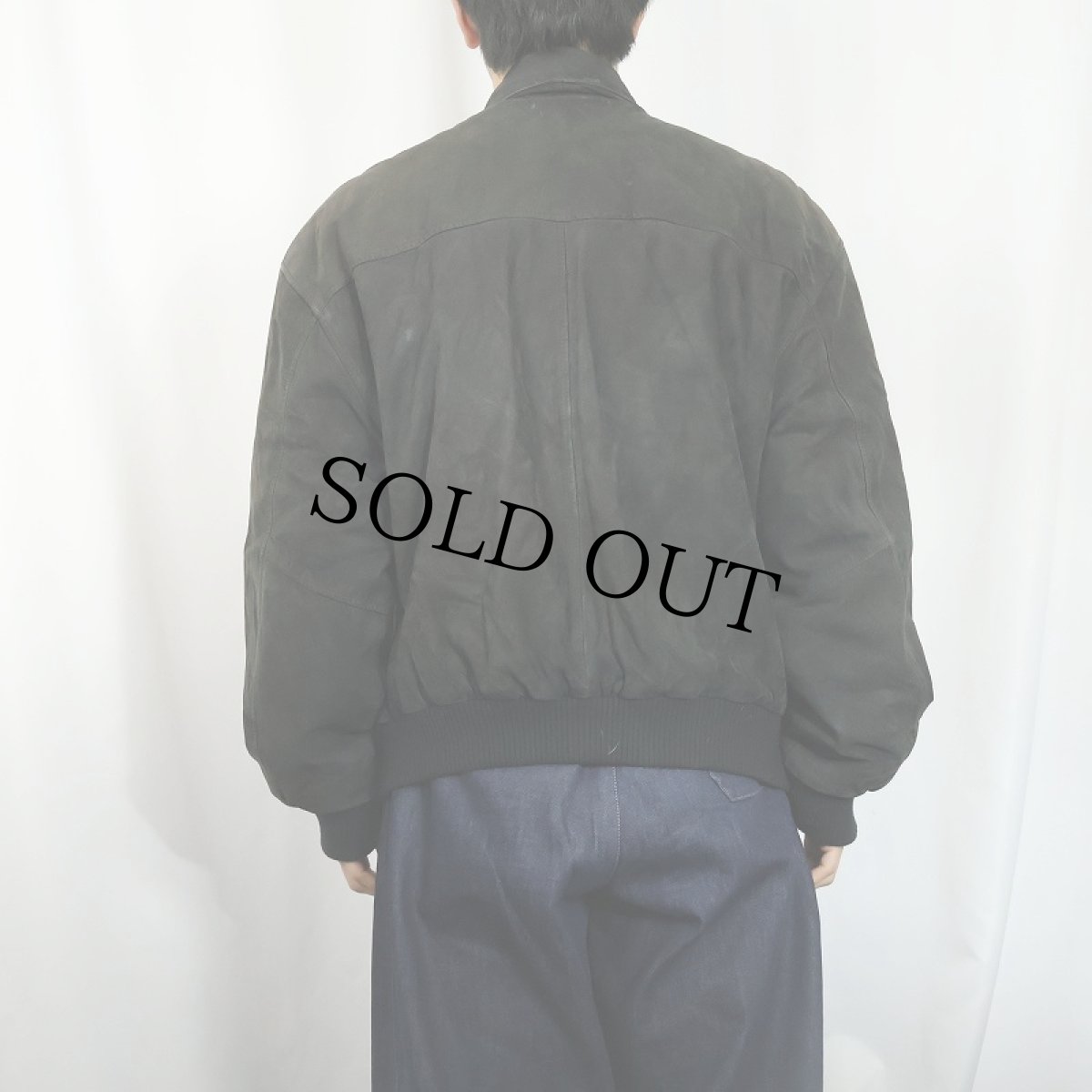 画像3: G-III "A-2 TYPE" スエードレザージャケット BLACK M (3)