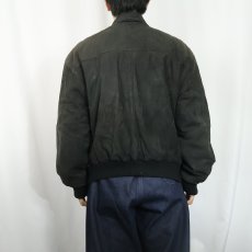 画像3: G-III "A-2 TYPE" スエードレザージャケット BLACK M (3)