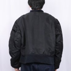 画像4: 民間品 ALPHA INDUSTRIES,INC. MA-1 フライトジャケット BLACK LARGE (4)