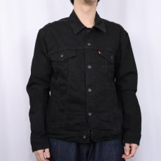 画像2: Levi's ブラックデニムジャケット M (2)
