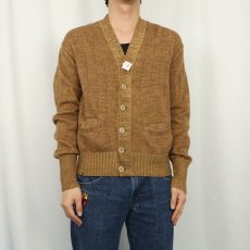 画像2: 60's〜 ウールニットカーディガン (2)