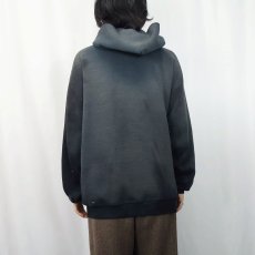 画像3: 90's RUSSELL ATHLETIC USA製 フェードジップパーカー BLACK XL (3)