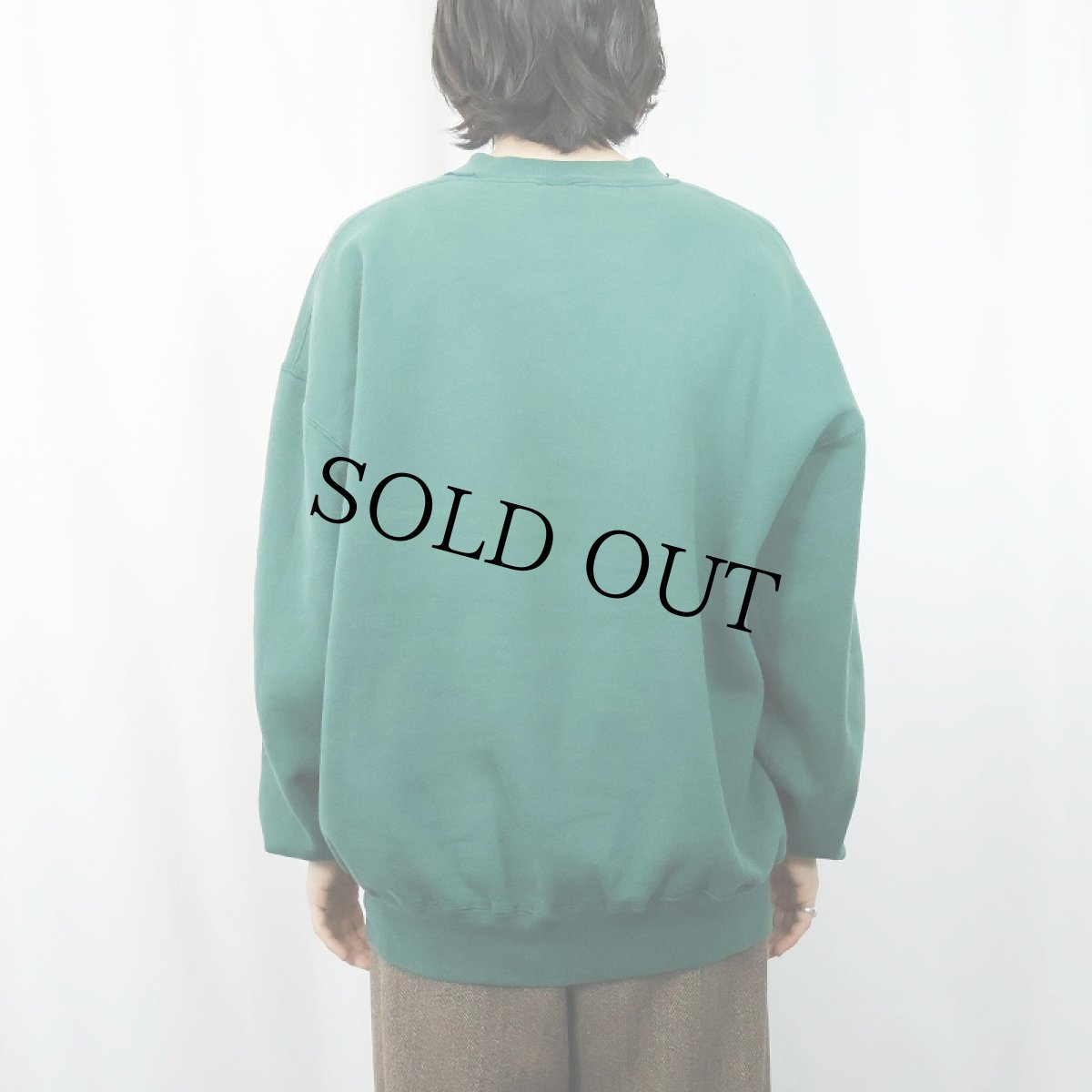 画像3: 90's RUSSELL ATHLETIC 前V 無地スウェット XXL (3)