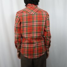 画像3: 70's BIG MAC チェック柄 ヘビーネルウエスタンシャツ M (3)