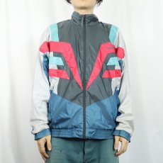 画像2: 80's adidas ロゴ刺繡 切り替えデザイン トラックジャケット M (2)