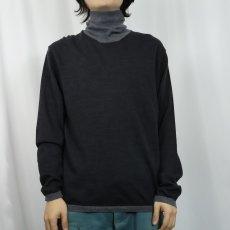 画像2: PRADA MILANO ITALY製 タートルネック ニットセーター BLACK SIZE52 (2)