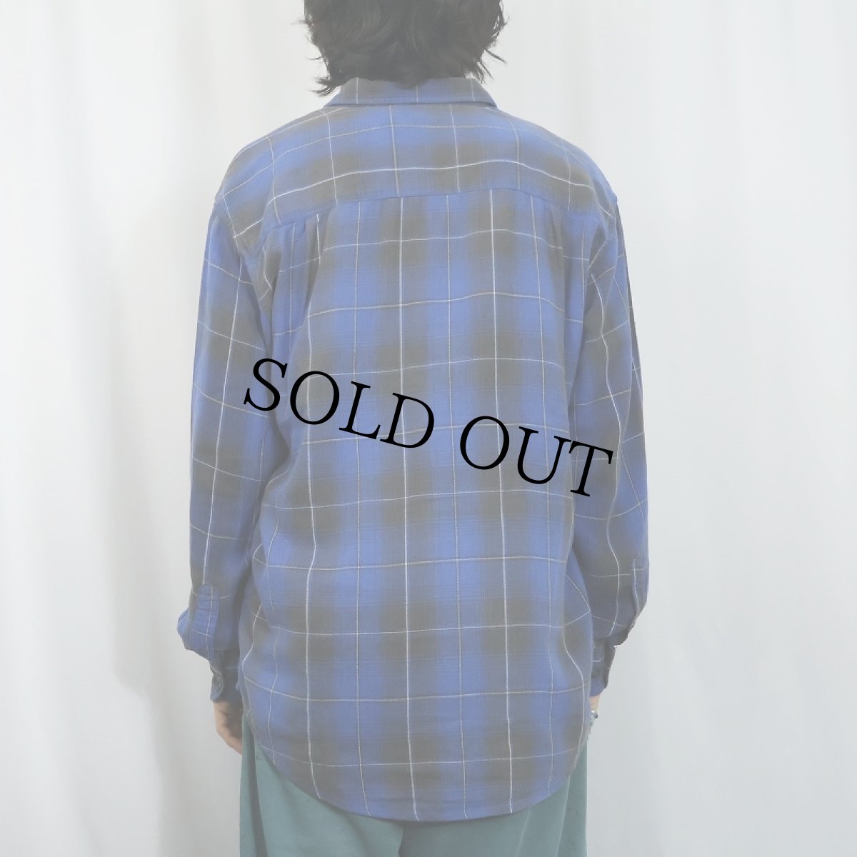画像3: 90's〜 FADED GLORY チェック柄 ライトネルシャツ M (3)