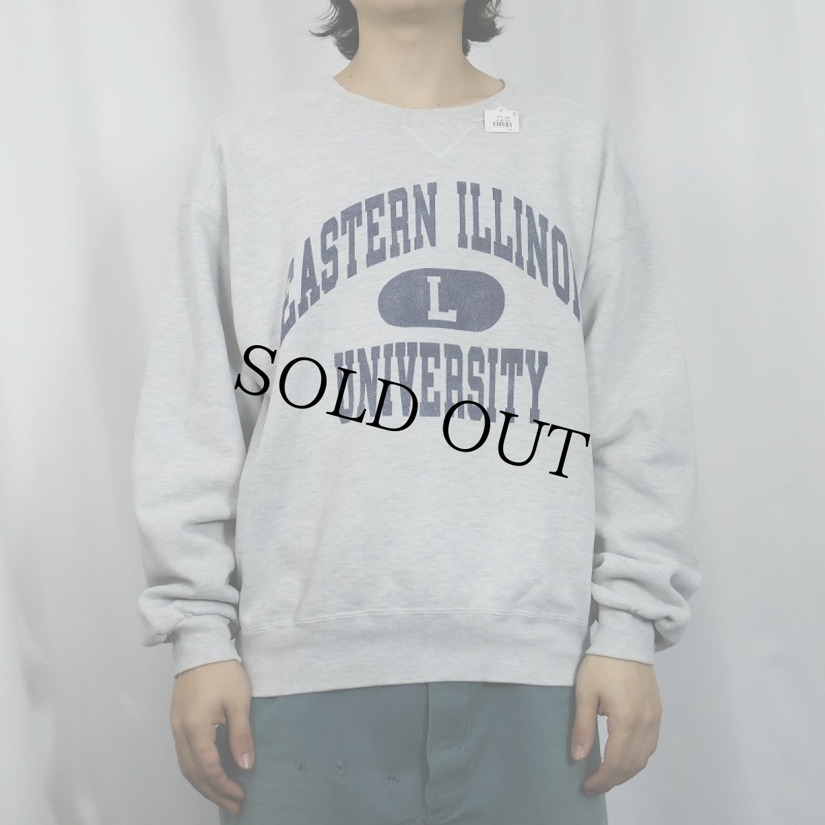 画像2: 90's RUSSELL ATHLETIC USA製 "EASTERN ILLINOIS" 前V プリントスウェット L (2)