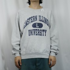 画像2: 90's RUSSELL ATHLETIC USA製 "EASTERN ILLINOIS" 前V プリントスウェット L (2)