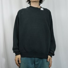 画像2: 2000's JERZEES USA製 無地スウェット BLACK XL (2)