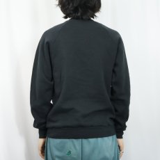 画像3: 90's JERZEES USA製 無地ラグランスウェット BLACK L (3)