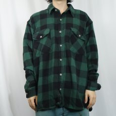 画像2: Stillwater Supply Co. バッファローチェック柄 ヘビーネルシャツ XL (2)