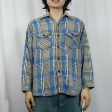 画像2: 70's FROSTPROOF チェック柄 ヘビーネルシャツ SIZE16 (2)