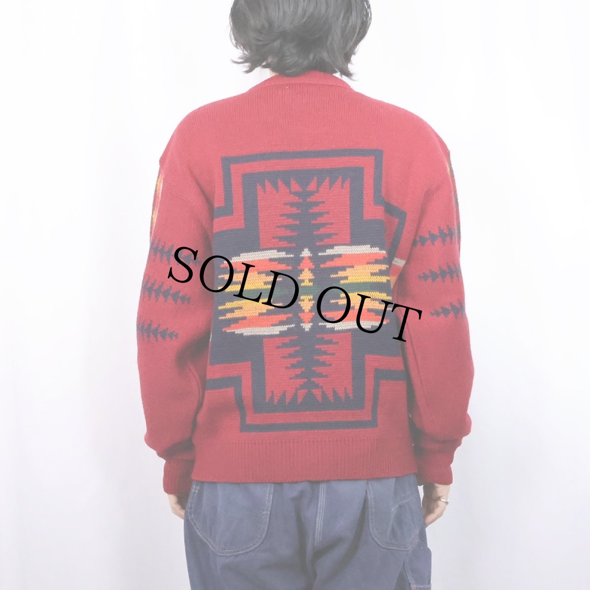 画像3: 70's PENDLETON USA製 ネイティブ柄 ウールニットセーター XL (3)