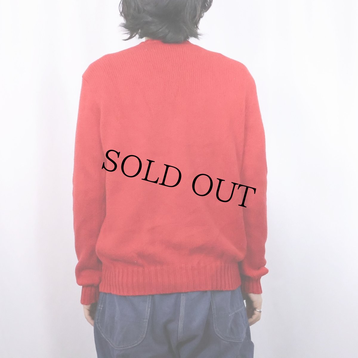 画像3: POLO Ralph Lauren ロゴ刺繍 コットンニットセーター S (3)