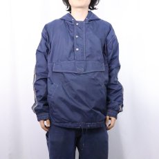 画像2: 90's GAP ナイロンアノラックパーカー NAVY L (2)