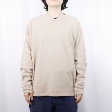 画像2: Mendocino Vネック カシミアニットセーター XL (2)