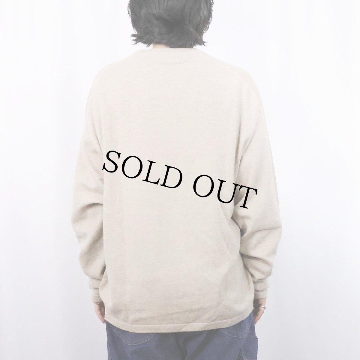 画像3: Mendocino Vネック カシミアニットセーター XL (3)