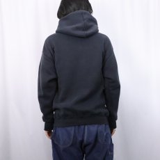 画像3: 90's PRO SPIRIT 無地 スウェットジップパーカー BLACK L (3)