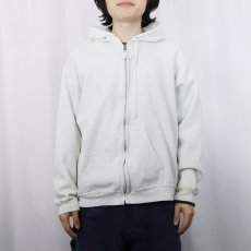 画像2: 90〜2000's FRUIT OF THE LOOM 無地 スウェットジップパーカー L (2)