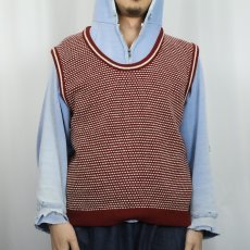 画像2: 60's Rinaldo アクリルニットベスト L (2)