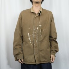 画像2: 60〜70's IDEAL ペンキペイント コットンワークジャケット (2)