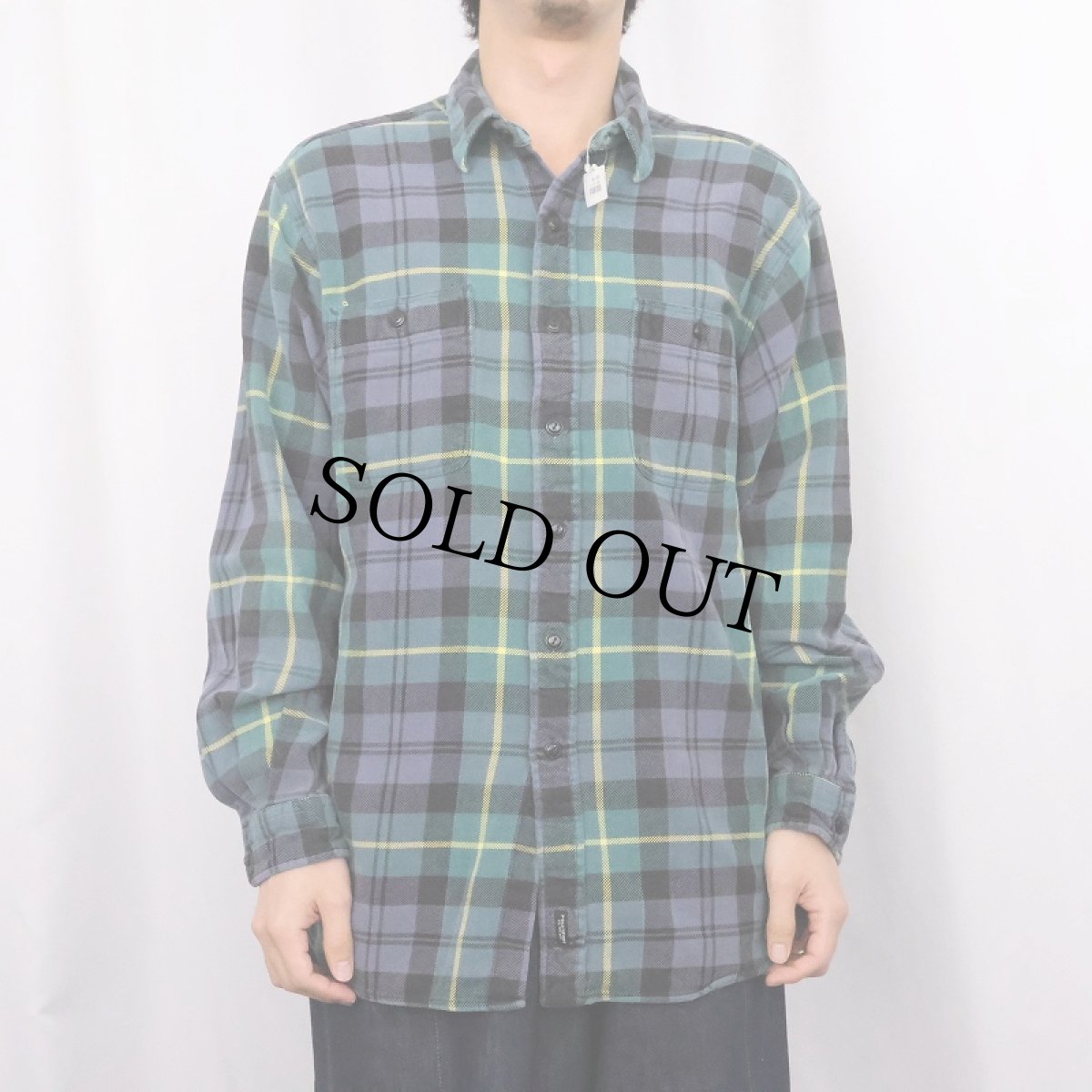 画像2: 90's POLO SPORT Ralph Lauren チェック柄 ヘビーネルシャツ L (2)