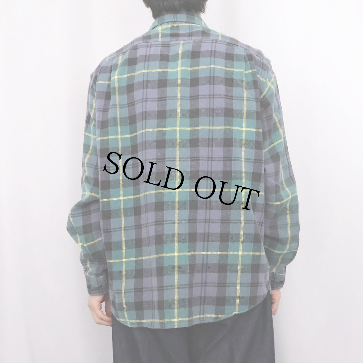 画像3: 90's POLO SPORT Ralph Lauren チェック柄 ヘビーネルシャツ L (3)